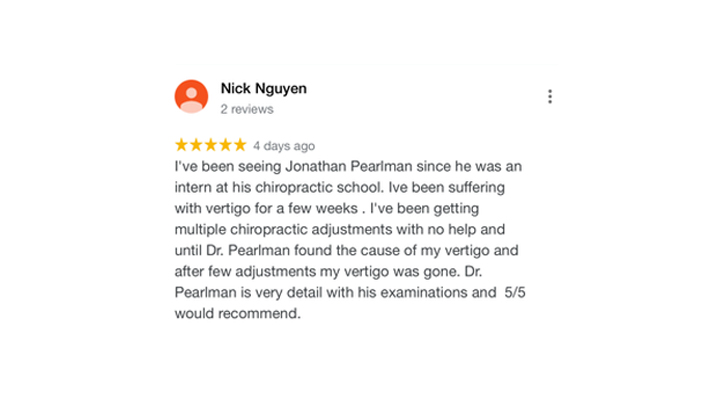 Chiropractic Richardson TX Nick Nguyen Testimonial